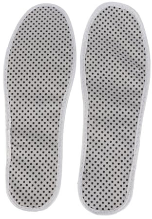 FRCOLOR 2 Stück Paar Thermische Einlegesohlen Thermisches Fußkissen Beheizte Einlegesohlen Massierende Einlagen Selbsterwärmende Einlegesohlen Laufsohlen Massage Weiß Heiße Unterlage