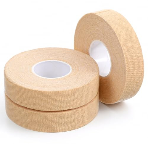 4 rollos de cinta deportiva de color piel para espinilleras para la muñeca, cinta adhesiva para deporte, vendaje deportivo para fútbol y escalada (color piel, 1,5 cm x 10 m)