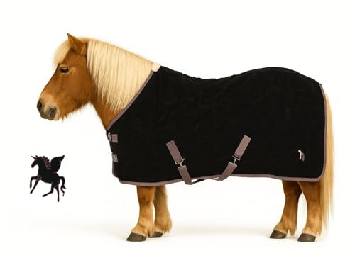 NETPROSHOP Ponny fleece svettfilt med Pegasus Print Anti-noppning andas svepande dubbelspännen stl. 75–135, storlek: 95, färg: flintlila