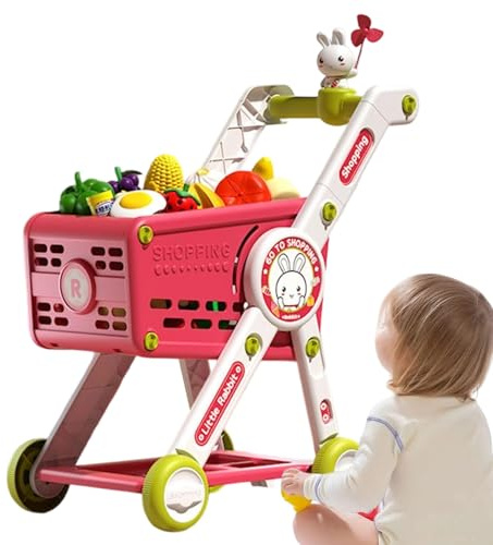 Chariot de courses pour enfants, jouet, avec accessoires pour tout-petits, pour anniversaire, vacances, maternelle et fille