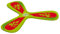 Paul Günther 1543 - Mc Squeezy Boomerang, en matériau souple EVA, idéal pour l'intérieur, vole de 1 à 3 m, jeu idéal pour enfants et adultes