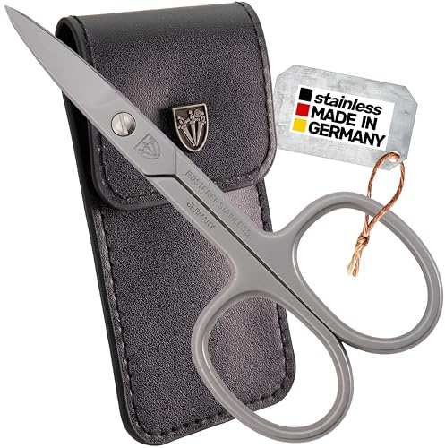 3 Swords Germany - brand quality STAINLESS STEEL INOX CURVED NAIL SCISSORS (1 PIECE) with case for manicure pedicure - nail care by 3 Swords - Made in Germany