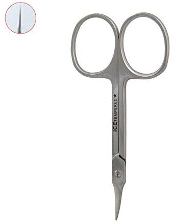 Nagelhautschere Hautschere mit Turmspitze gebogen 9 cm rostfrei