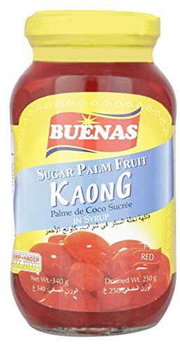 Buenas Kaong Sugar Palm Fruit in Syrup (Red) 340g