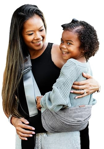 JJ Cole Sola Toddler Sling Carrier - Adjustable Toddler Carrier and Baby Sling - Baby Essentials - Ages 1 to 4 Years or 45 Pounds