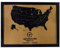 Art of Wanderlust Pushpin Pinnwand Kork Board USA Wandkarte und Pins | US Reise-Tracker-Karte für Vergangenheit und Zukunft Eimerliste Ziele | USA | 43,2 x 33 cm | schwarzer Rahmen