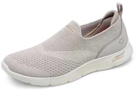 Skechers - 104164 TPE, Zapatillas, Taupe Heathered Knit/Peach Trim,