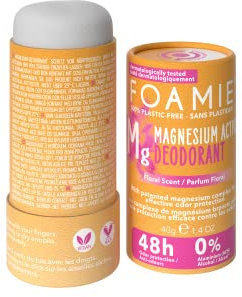 Foamie Deodorante Stick Solido, Deodorante Donna Vegano con Protezione 48 Ore Contro il Sudore Ascellare, Senza Alluminio, Fragranza Floreale, 40g