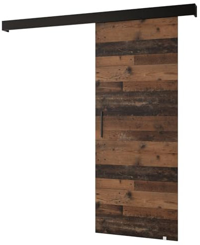 Schiebetür Komplettset - Schiebetürsystem Salwador 1 - Schiebetüren - Trennwände - Raumteiler - Innentüren, Tür 90 x 204 cm - Schiebetür Schiene - Zimmertür mit Schiebetür Griff - Saloontür