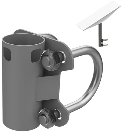 Support de tuyau de mât d'antenne à montage parabolique Starlink,adaptateur de montage Starlink réglable en forme de U,support de montage d'antenne pour Starlink,système de montage d'antenne satellite