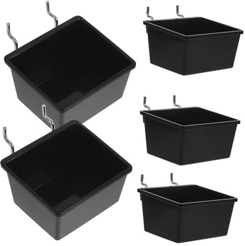 DOITOOL 5pièces Organisateur De Panneau Perforé Bac Mural pour Rangement Outils Bacs Suspendus pour Magasin Et Garage Facile à Installer