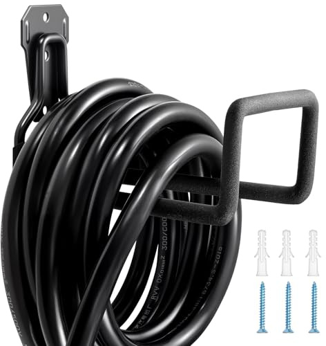 LitOrange 1 PCS EV Charging Cable Holder, Heavy Duty Wall Mount Bracket with Screws for Organizing Electric Car Charging Cables
