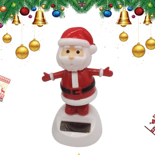 Christmas Solar Dancing Toy,Car Solar Powered Swinging Toy | Christmas Theme Figure, Dancing Swinging for Dashboard Ornament
