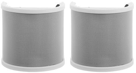 DIYEAH 2 filtros antipop para micrófono: Protector antiviento para micrófono - Filtro antipop de malla metálica con capa de esponja para grabación en estudio, streaming, podcasts, grabación vocal