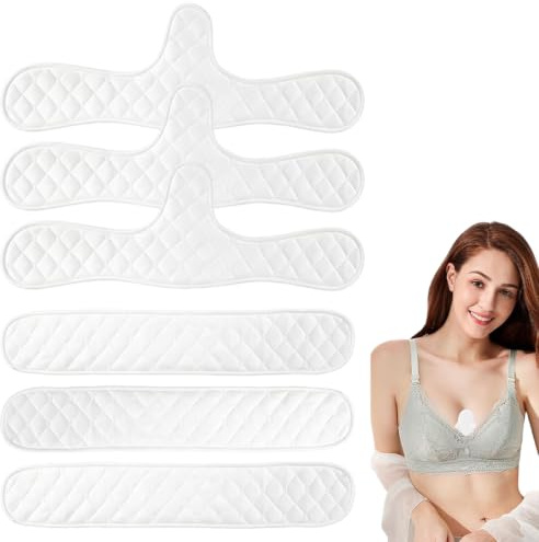 BCZR 6 Pièces Coussin Anti-transpiration Sous Le Sein,Soutien Gorge Anti Transpiration,Lavables,Réutilisables,Pour Femmes Allaitement Sportif