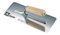 AUSONIA - 42124 GLÄTTEKELLE FÜR STUCK AUS EDELSTAHL 20 X 8 MIT ABGERUNDETEN KANTEN, GABEL AUS ALUMINIUMLEGIERUNG UND HOLZGRIFF. IDEAL ZUM POLIEREN VON MARMORHALTIGEM MATERIAL ODER VENEZIANISCHEM STUCK