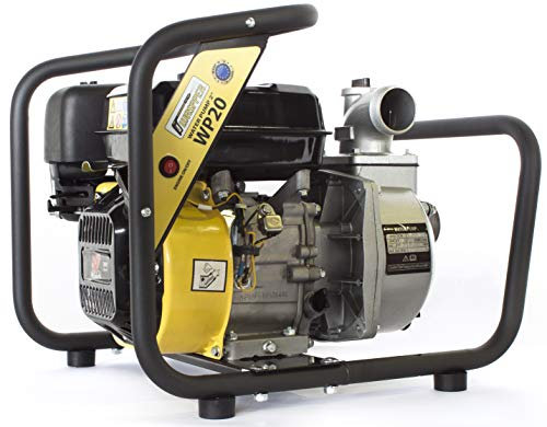 Heavy-Duty Clean/Semi-Trash Water Pump with 21m3/hr Flow Rate, 40m Water Lift, 3600 RPM 4-Stroke Petrol Engine and Included Accessories, by WASPPER (WP20-P)