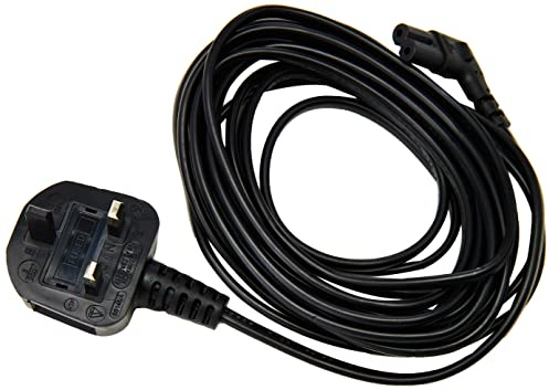 Pro Elec PEL00505 5 m UK Plug to Right Angled Figure 8 (C7) Power Cable, Black