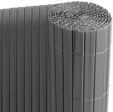 Ribelli® PVC Sichtschutzmatte mit Steg, extra stabil Sichtschutzzaun Sichtschutz Zaun Balkon Windschutz (160 x 500 cm, anthrazit)