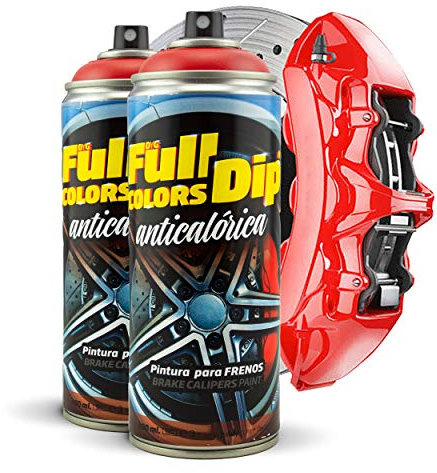 FullColors Kit x2 Lacksprays für Bremssättel, 400 ml, einfache Anwendung, professionelles Finish (Farben zur Auswahl), Rot