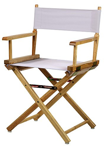 18 Director's Chair Natural Frame-White Canvas