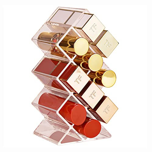Mnixy Rossetti Display Tower Clear Lipgloss Tower 10 scomparti acrilico rossetto organizzatore per casa studio fotografico