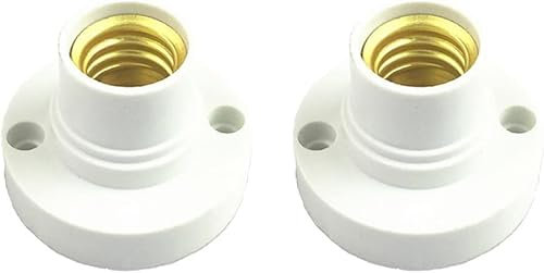 Enyolidimk 2 portalámparas E14 de plástico blanco para techo, lámparas, bases y pantallas