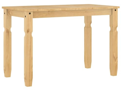 vidaXL Mesa de Comedor Corona Madera Maciza de Pino 112x60x75 cm, Mesa de Cocina, Muebles de Comedor, Mesa de Comedor de Granja, Mesa de Restaurante