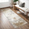 BEIMO Waschbarer Teppich Wohnzimmer, Abstrakt Design Teppich Schlafzimmer Kurzflor, Groß Teppich rutschfest Weiche für Badezimmer Esszimmer Flur, Karamellgrau, 80x150cm