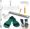 8tlg Bodenbeschichtungs Set, Entlüftungsroller Set mit 2 Entlüftungswalze 23CM+48CM Stehrakel Großflächenrakel 56CM Nagelschuhe Stachellänge 3CM und Lange Stange 139CM für Ausgleichsmasse Boden