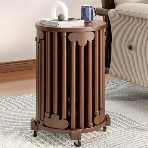 Juego de 6 Taburetes Apilables de Madera con Ruedas Silenciosas de 360° for Comedor, Dormitorio, Sala de Estar, Sofá y Mesa Auxiliar.