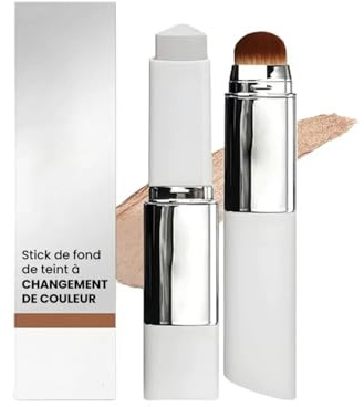 Fond De Teint Clarivelle Auto-Adaptatif –clarivelle Fond De Teint Stick De Maquillage Avec Pinceau Intégré, Couverture Modulable - Longue Tenue Résistant À L'Eau -Teint Naturel (Ivoire)