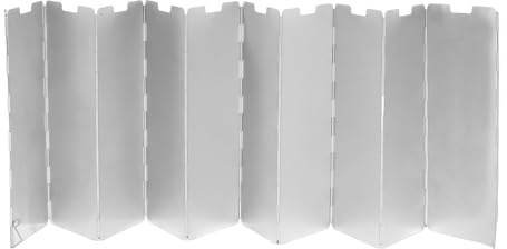 LOORGVEL Reflector Plegable de Calor para Calentador de Patio de Propano, Protector Térmico Redondo de Aleación de Aluminio, 10 Piezas Bolsa de Almacenamiento, Parabrisa Antirreflejos