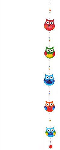 Jones Home and Gift String Of Multi Owls, Multi-Colour by Jones Home and Gift