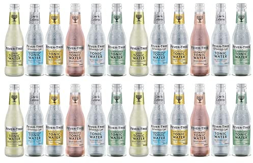 Fever Tree 24 Mixed Tonic Water Glass Bottles Set (200ml)
