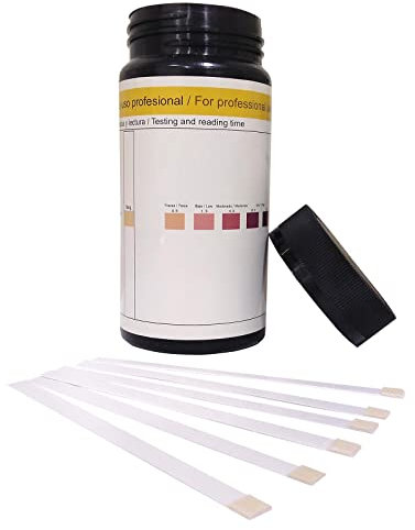 Tiras de Orina KetoControl - 100 tiras reactivas para medir las cetonas en orina