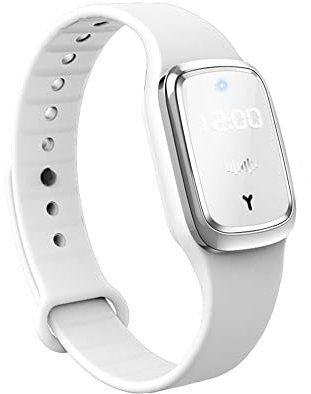 Ultrasonic Mosquito Repellent Bracelet, Electronic Bionic Mosquito Repellent Pest and Insect Repellent Wristband Watch for Travel Camping Accessories(Beige-Digital Display)