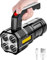 PKKP Taschenlampe LED Aufladbar 500LM Lumens, Extrem Hell Handscheinwerfer mit 4 Modi, 1200mAh Akku, IPX4 Wasserdicht Campinglampe Strahler mit Griff für Outdoor, Notfall usw (Rot)