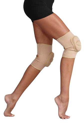 Silky Dance Knee Pads Knee Brace for Modern and Urban Dance Volleyball Sports - Nude - Medium