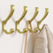 jockcaras Goldene Kleiderhaken zur Wandmontage – Wandhaken zum Aufhängen, robuste Haken, Kleiderhaken, Metallhaken zum Aufhängen von Kleidung, Handtüchern, Hüten, Schlüsseln, Mänteln, 4 Stück