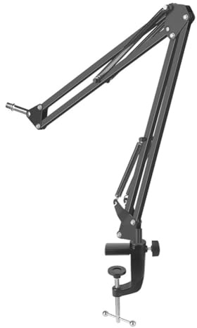 Osmond 35 cm mikrofon bomarm med bordsstativ för podcasting, radio och studioljud, E