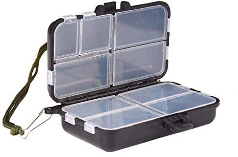Psdndeww Muiti-compartment Aufbewahrungsbox für Angelköder, Angelhaken, praktische Aufbewahrung für Koffer