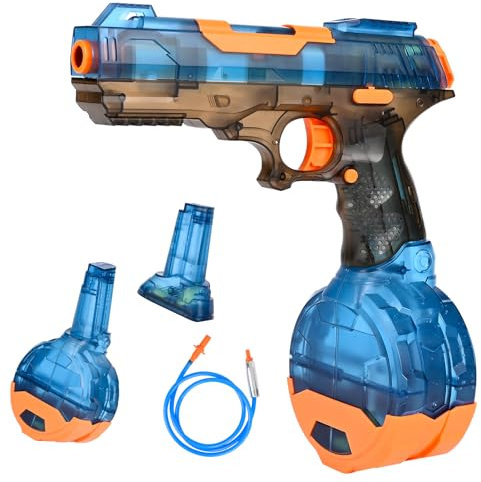 ZWOOS Elektrisk vattenpistol, vattensprutpistol för vuxna barn, automatisk Waterun med dubbel vattentank, sprutpistol lång räckvidd 6 m, sommar strand utomhus pool fest