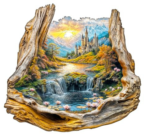 KaayeeWood Wooden Puzzle for Adults-230 Pieces Enchanted Frame Unique Shape Advanced Wooden Jigsaw Puzzle for Adult,Challenge Wood Jigsaw Puzzles,Best Gift,Home Decoration