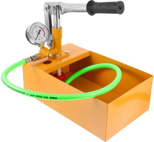ABOOFAN 40kg Bomba Prueba Presión Agua Manual Aluminio Resistente Con Manómetro Grande Para Test Hidráulico y Tuberías Industrial y Construcción
