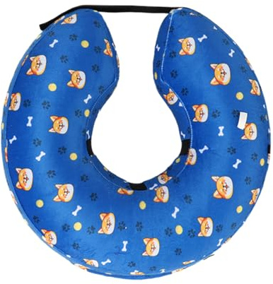 Collar Cervical Suave para Perro, Protección Suave Anti-Lamiendo Ajustable para Cachorros, Accesorio Sanitario Animal para Cuidado de Heridas Esterilización Rehabilitación Recuperación Nadar Visita