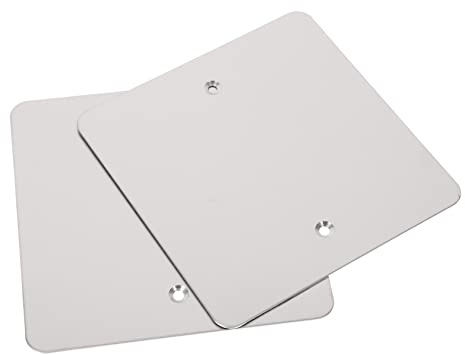 Uonlytech 2pezzi Piastra Di Copertura in Acciaio Inox Per Pannelli Elettrici Copertura Per Scatole Di Giunzione Adatta Per Soffitti e Pareti Vuoti