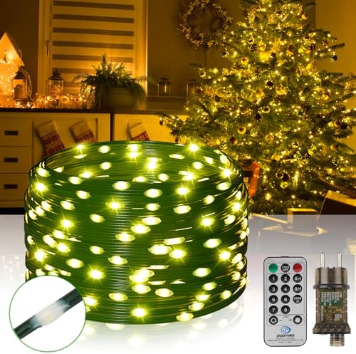 Buudala Cadena de Luces de Navidad, 30M 300 LED Guirnalda luminosas de Interior Exterior, IP67 Luces Arbol Navidad Decoracion, 8 Modos Guirnaldas Luminosas para Fiestas Jardín Patios Bodas