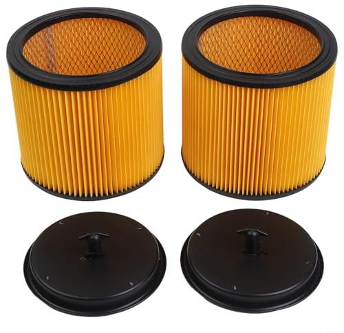 Lot de 2 filtres de rechange pour aspirateurs Vacmaster Shop de 15 à 78 litres, cartouches de filtre standard pour aspirateurs humides/secs Hart