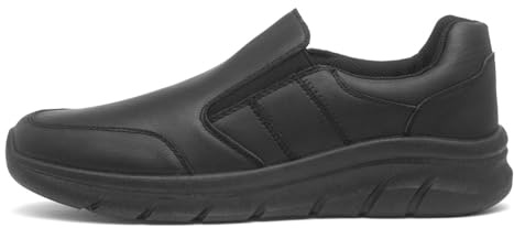 XL Mens Black Slip On Shoes - Size 9 UK - Black